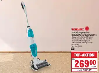 Metro LEIFHEIT Akku-Saugwischer RegulusAquaPowerVacPro Angebot