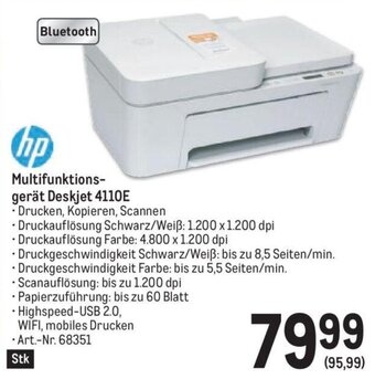 Metro hp Multifunktions- gerät Deskjet 4110E Angebot