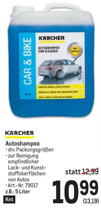 Metro KÄRCHER Autoshampoo z.B.: 5 Liter Angebot