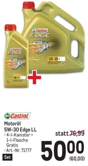 Metro Castrol Motoröl 5W-30 Edge LL Angebot