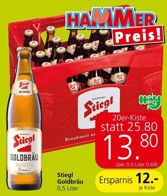 Spar Stiegl Goldbräu 0,5 Liter Angebot