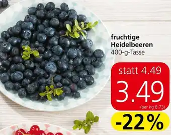 Spar fruchtige Heidelbeeren 400-g-Tasse Angebot