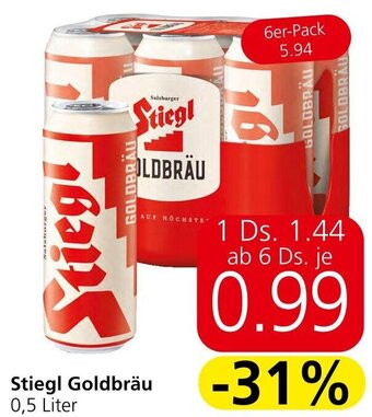 Spar Stiegl Goldbräu 0,5 Liter Angebot