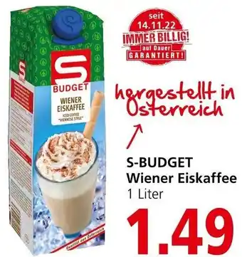 Spar S-BUDGET Wiener Eiskaffee 1 Liter Angebot