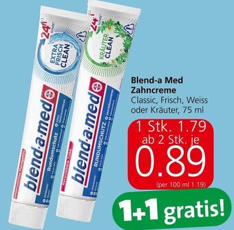 Spar Blend-a Med Zahncreme Classic, Frisch, Weiss oder Kräuter, 75 ml Angebot