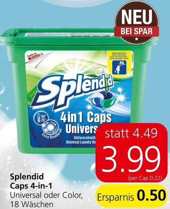 Spar Splendid Caps 4-in-1 Universal oder Color, 18 Wäschen Angebot