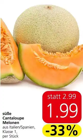 Spar süße Cantaloupe Melonen aus Italien/Spanien, Klasse 1, per Stück Angebot