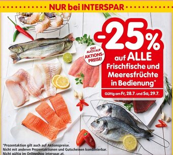 Interspar auf ALLE Frischfische und Meeresfrüchte in Bedienung Angebot