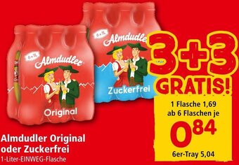 Interspar Almdudler Original oder Zuckerfrei 1-Liter-EINWEG-Flasche Angebot
