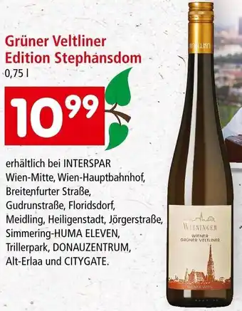 Interspar Grüner Veltliner Edition Stephansdom 0,75 L Angebot