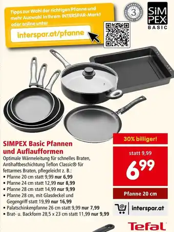 Interspar SIMPEX Basic Pfannen und Auflaufformen Pfanne 20 cm Angebot