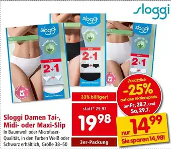 Interspar Sloggi Damen Midi- oder Maxi-Slip 3er-Packung Angebot