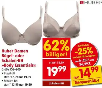 Interspar Huber Damen Bügel- oder Schalen-BH >>Body Essentials<< Schalen-BH Angebot