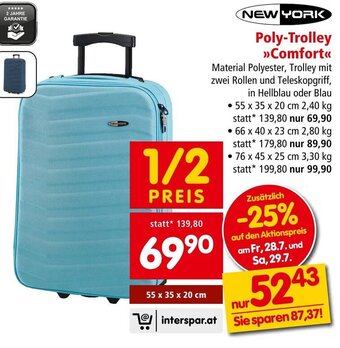 Interspar NEW YORK Poly-Trolley >>Comfort<<< Angebot