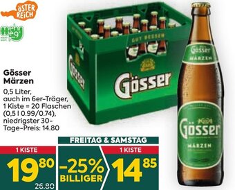 Billa Gösser Märzen 0,5 Liter, Angebot