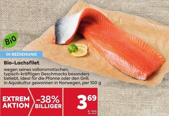 Billa Bio-Lachsfilet per 100 g Angebot