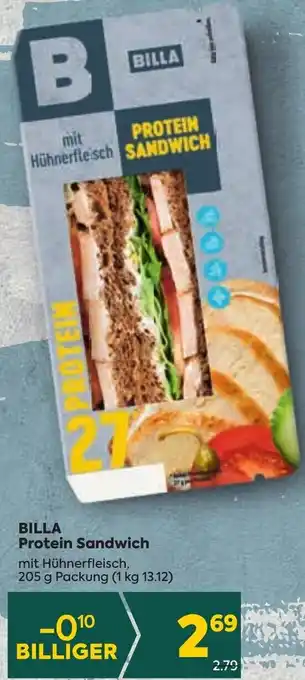 Billa BILLA Protein Sandwich mit Hühnerfleisch, 205 g Packung Angebot