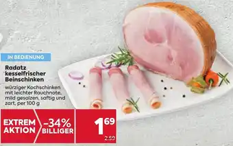 Billa Radatz kesselfrischer Beinschinken per 100 g Angebot