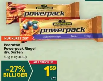 Billa Powerpack Riegel div. Sorten 50 g Angebot