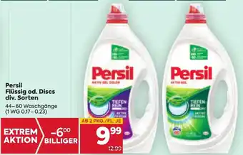 Billa Persil Flüssig od. Discs div. Sorten 44-60 Waschgänge Angebot