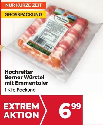 Billa Hochreiter Berner Würstel mit Emmentaler 1 Kilo Packung Angebot