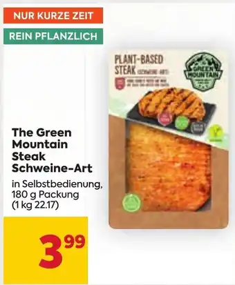 Billa The Green Mountain Steak Schweine-Art 180 g Angebot