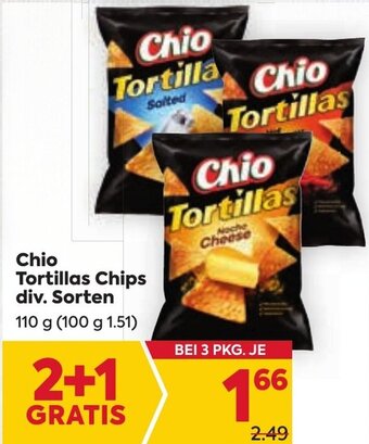 Billa Chio Tortillas Chips div. Sorten 110 g Angebot