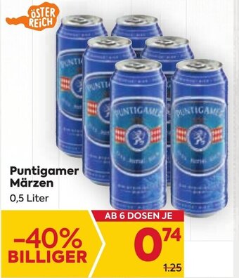 Billa Puntigamer Märzen 0,5 Liter Angebot