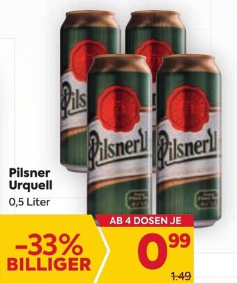 Billa Pilsner Urquell 0,5 Liter Angebot