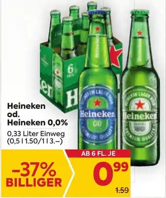 Billa Heineken 0,0% 0,33 Liter Einweg Angebot