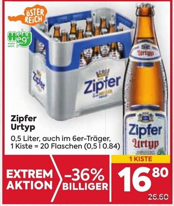 Billa Zipfer Urtyp 0,5 Liter Angebot
