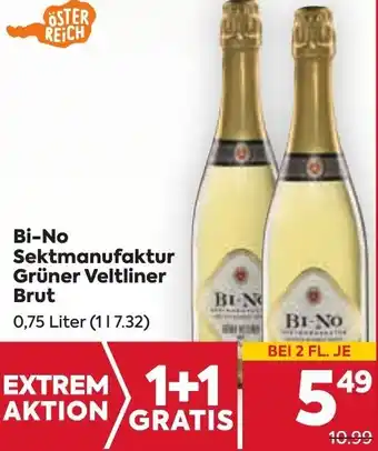 Billa Bi-No Sektmanufaktur Grüner Veltliner Brut 0,75 Liter Angebot