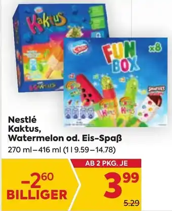 Billa Nestlé Kaktus, Watermelon od. Eis-Spaß 270 ml-416 ml Angebot