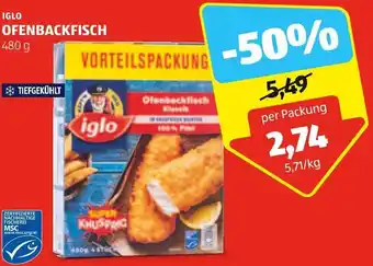 Hofer IGLO OFENBACKFISCH 480 g per Packung Angebot