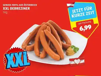 Hofer GENUSS 100% AUS ÖSTERREICH XXL DEBREZINER 1 kg per Packung Angebot