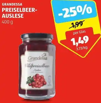 Hofer GRANDESSA PREISELBEER-AUSLESE 400 g Angebot