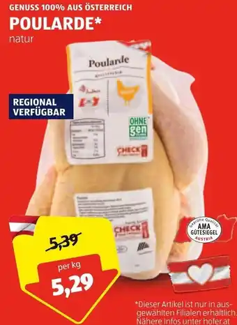 Hofer GENUSS 100% AUS ÖSTERREICH POULARDE* natur per kg Angebot