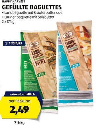 Hofer HAPPY HARVEST GEFÜLLTE BAGUETTES 2 x 175 g Angebot