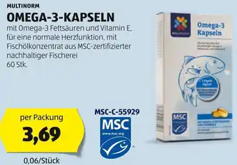 Hofer MULTINORM OMEGA-3-KAPSELN 60 Stück Angebot