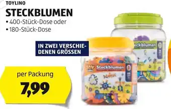 Hofer TOYLINO STECKBLUMEN • 400-Stück-Dose oder • 180-Stück-Dose Angebot