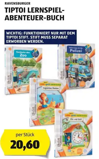 Hofer RAVENSBURGER TIPTOI LERNSPIEL-ABENTEUER-BUCH per Stück Angebot