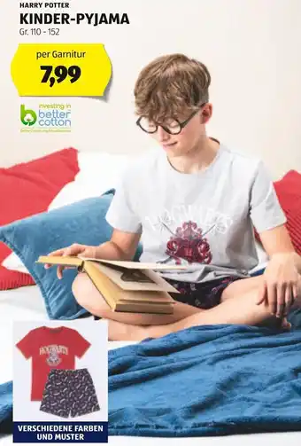 Hofer HARRY POTTER KINDER-PYJAMA Gr. 110-152 per Garnitur Angebot