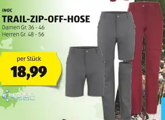 Hofer INOC TRAIL-ZIP-OFF-HOSE Damen Gr. 36-46 Herren Gr. 48-56 per Stück Angebot