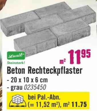 Hornbach Lusit Beton Rechteckpflaster 20 x 10 x 6 cm Angebot