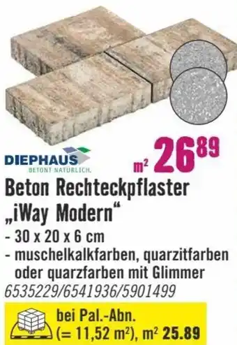 Hornbach DIEPHAUS Beton Rechteckpflaster ,,iWay Modern" Angebot