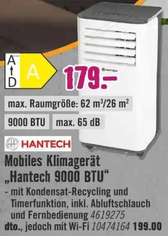 Mobiles Klimagerät „Hantech 9000 BTU"