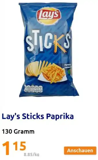 Action Lay's Sticks Paprika 130 Gramm Angebot