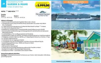 Hofer Reisen KREUZFAHRT & CITY-TRIP KARIBIK & MIAMI 16 TAGE, ÜF UND VP PLUS Angebot