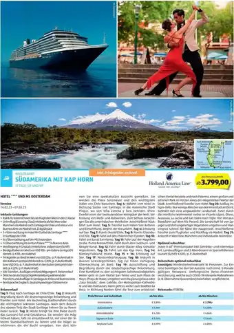 Hofer Reisen KREUZFAHRT SÜDAMERIKA MIT KAP HORN 21 TAGE, ÜF UND VP Angebot