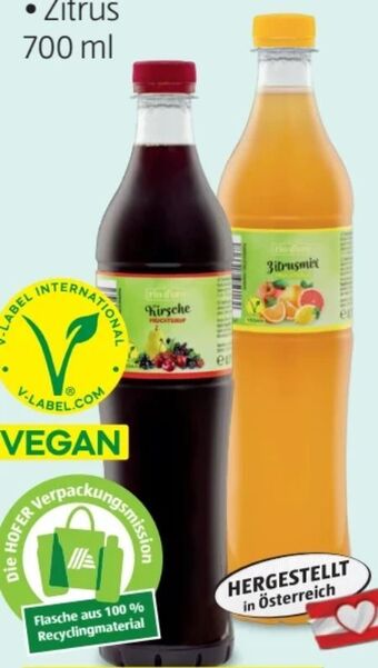 Hofer Sommer sirup Angebot